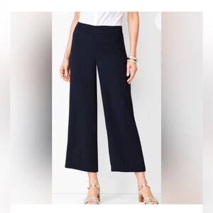Talbots Cropped Wide Leg Pants Modern Women’s Size 10 Black Crop Trousers Dress